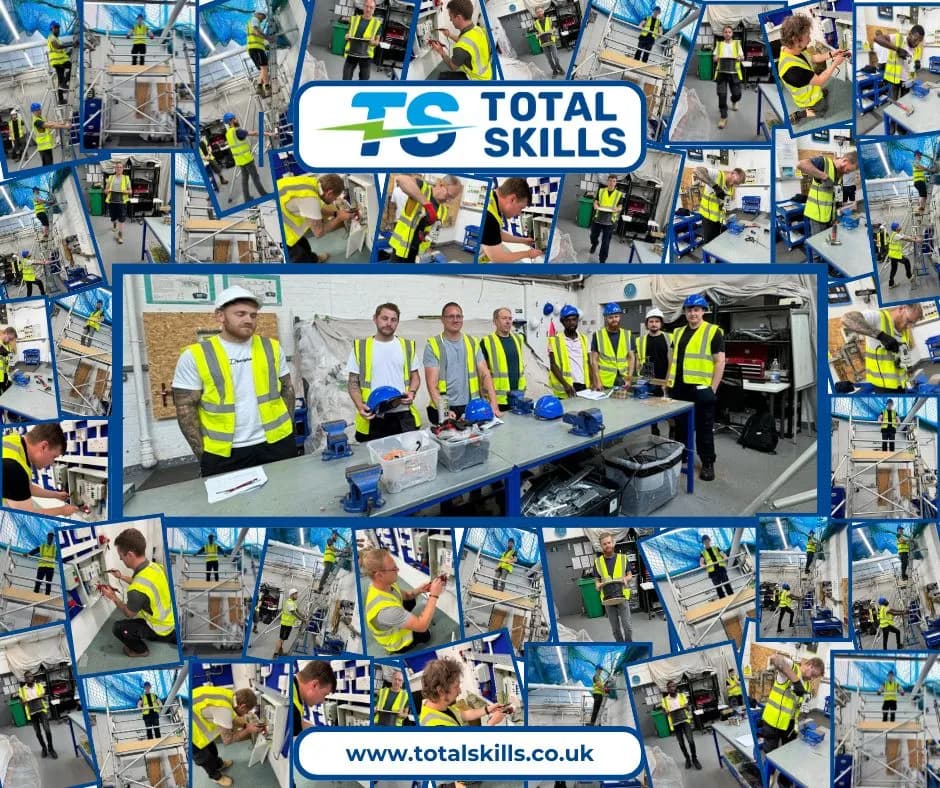 Students completing Health and Safety unit assessments at Total Skills Nottingham training centre