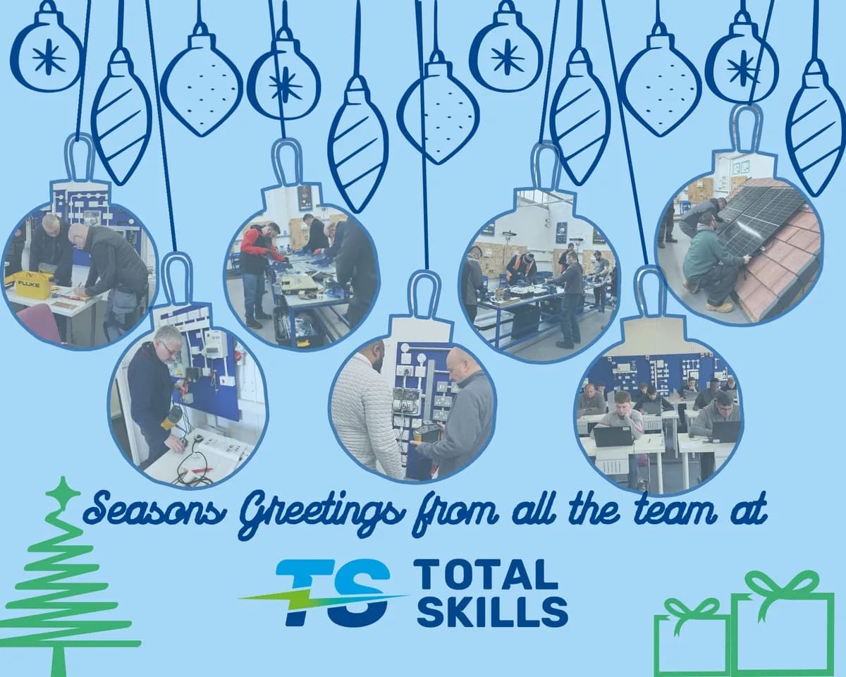 Total Skills Nottingham team celebrating Christmas and New Year 2026 at Total Skills Nottingham training centre