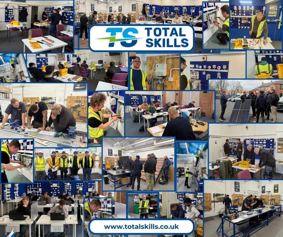 Electrical training students beginning new courses at Total Skills Nottingham training centre
