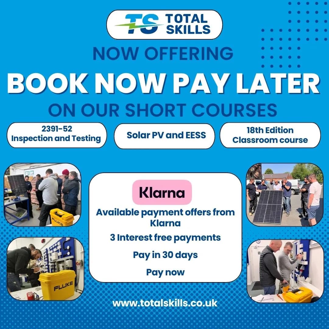 Electrical training students learning practical skills at Total Skills Nottingham training centre