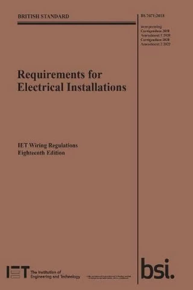 IET Wiring Regulations, Eighteenth Edition, BS 7671:2018+A2:2022